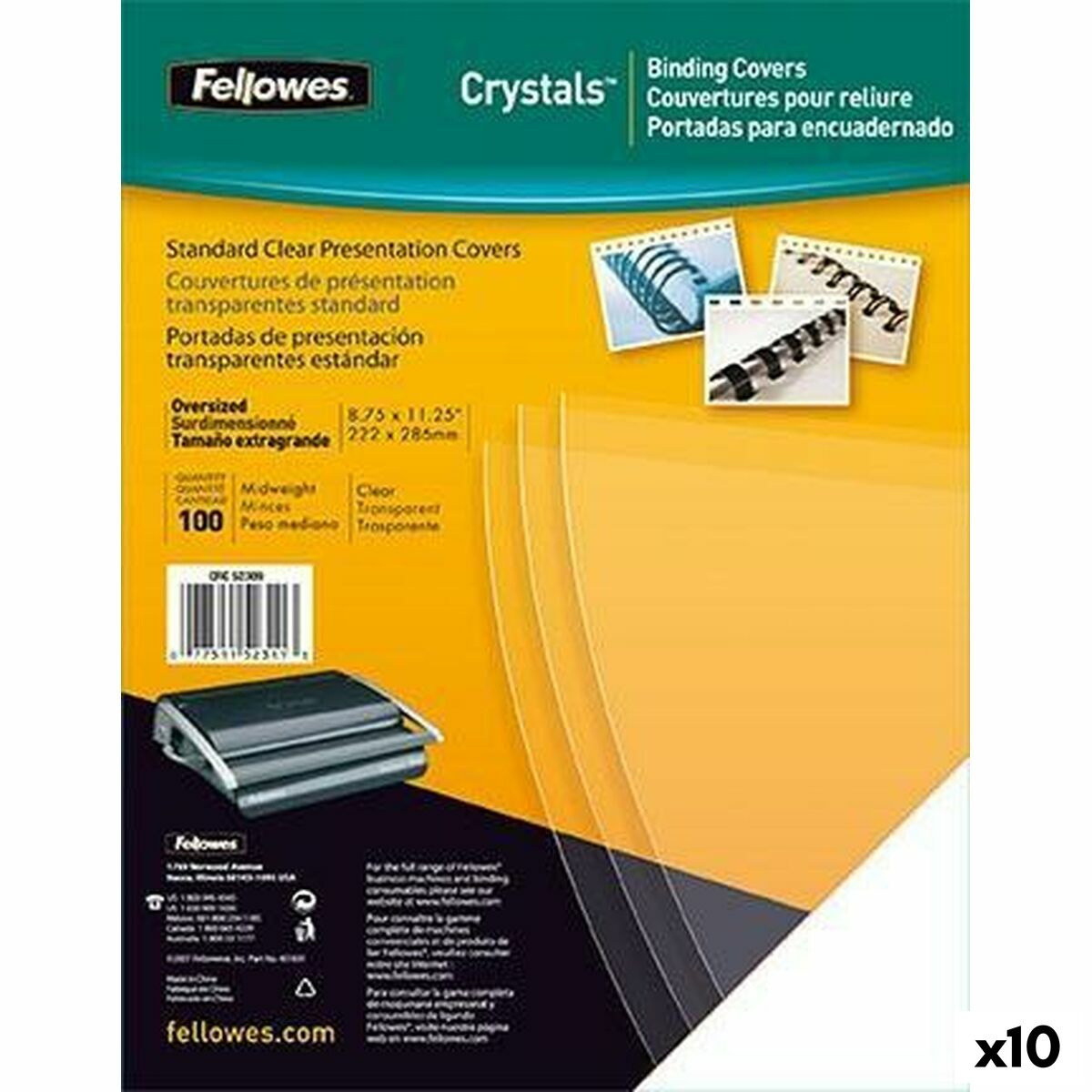Bindande omslag Fellowes 5375901 Transparent A4 100 Delar (100 antal) - 2