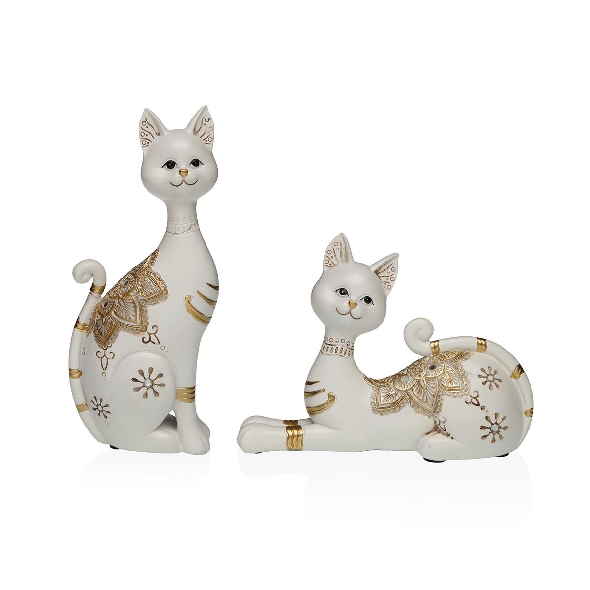 Prydnadsfigur Versa Vit Katt 5,5 X 14,5 X 20 CM - 2
