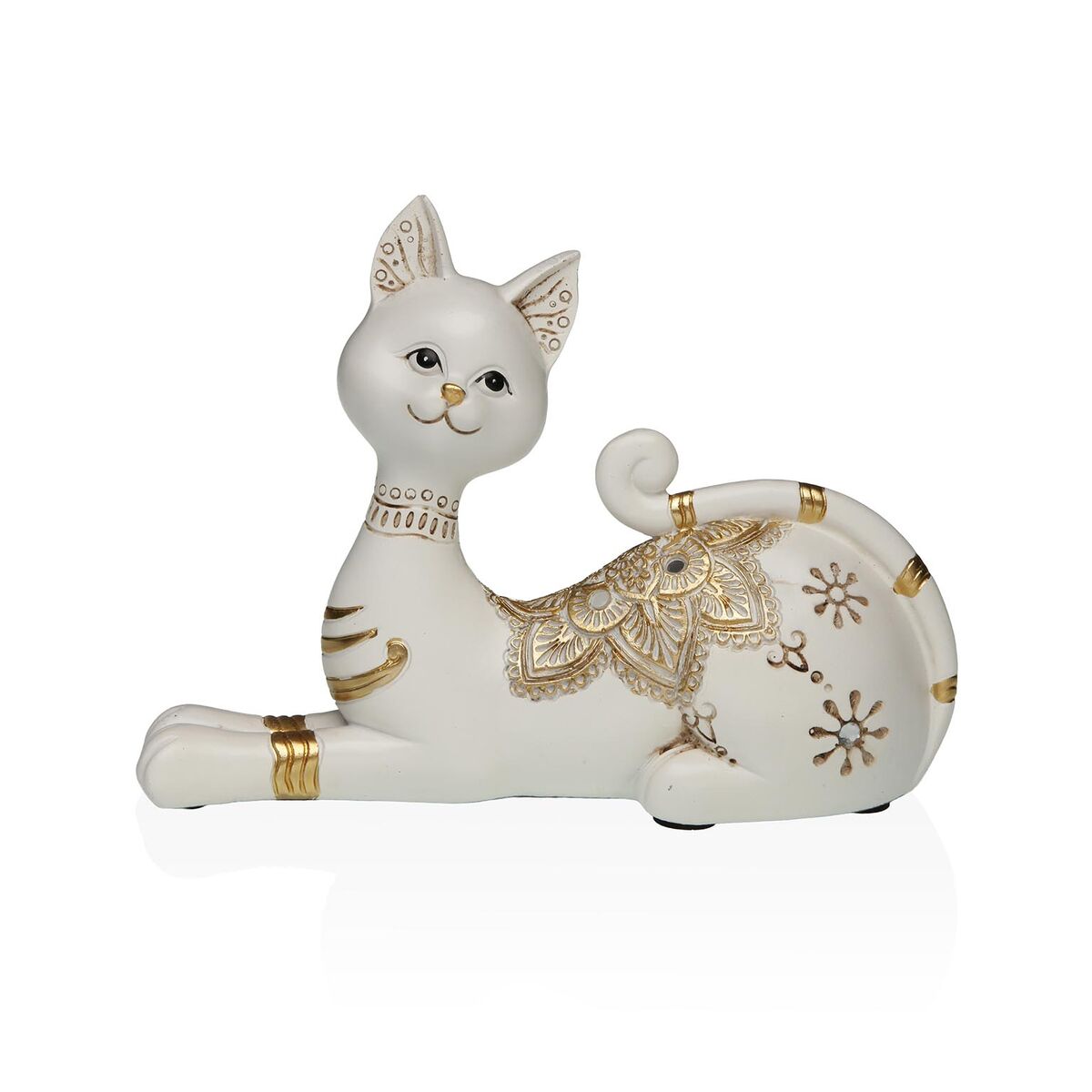Prydnadsfigur Versa Vit Katt 5,5 X 14,5 X 20 CM