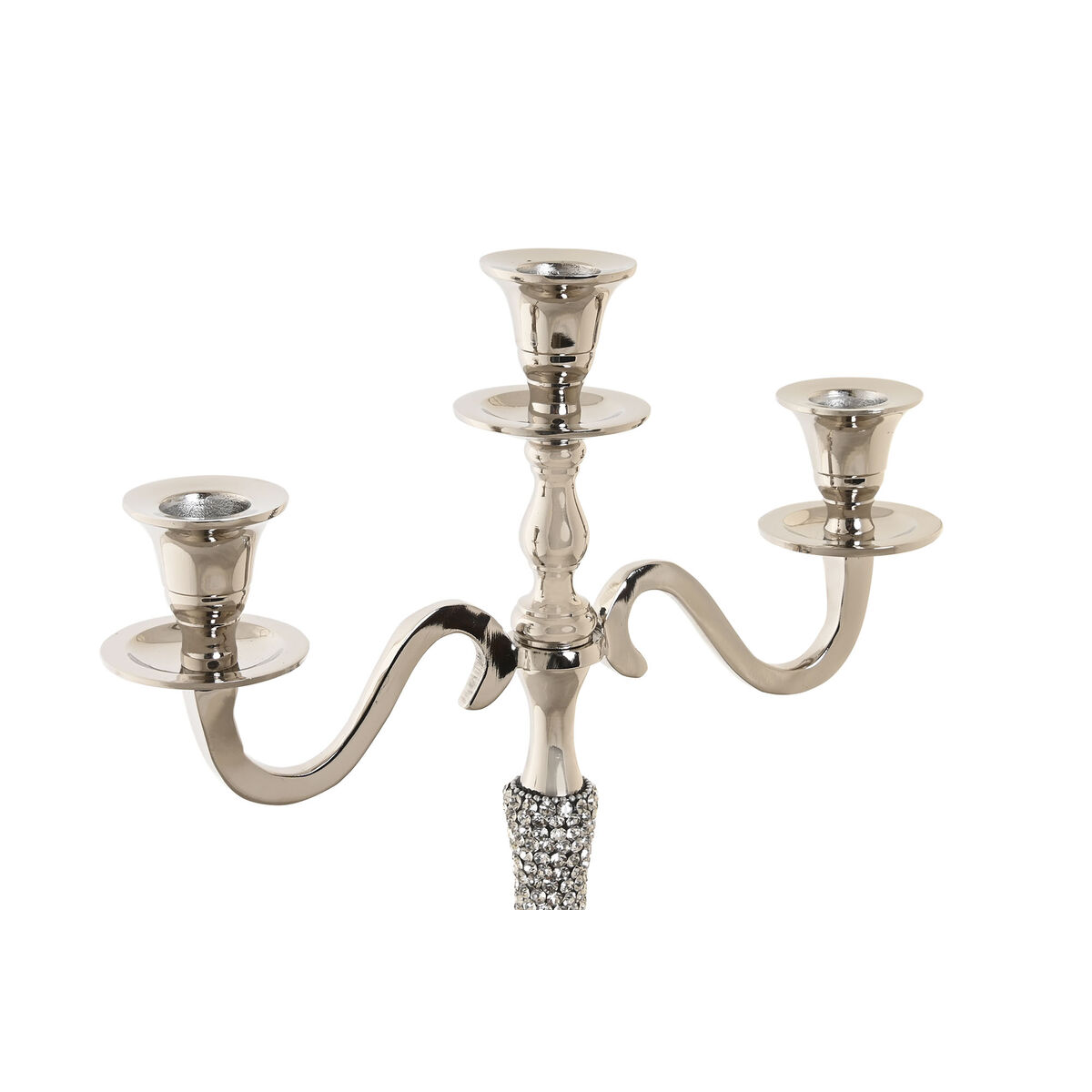 Kandelaber DKD Home Decor 26 x 10 x 35 cm Silvrig Aluminium - 4