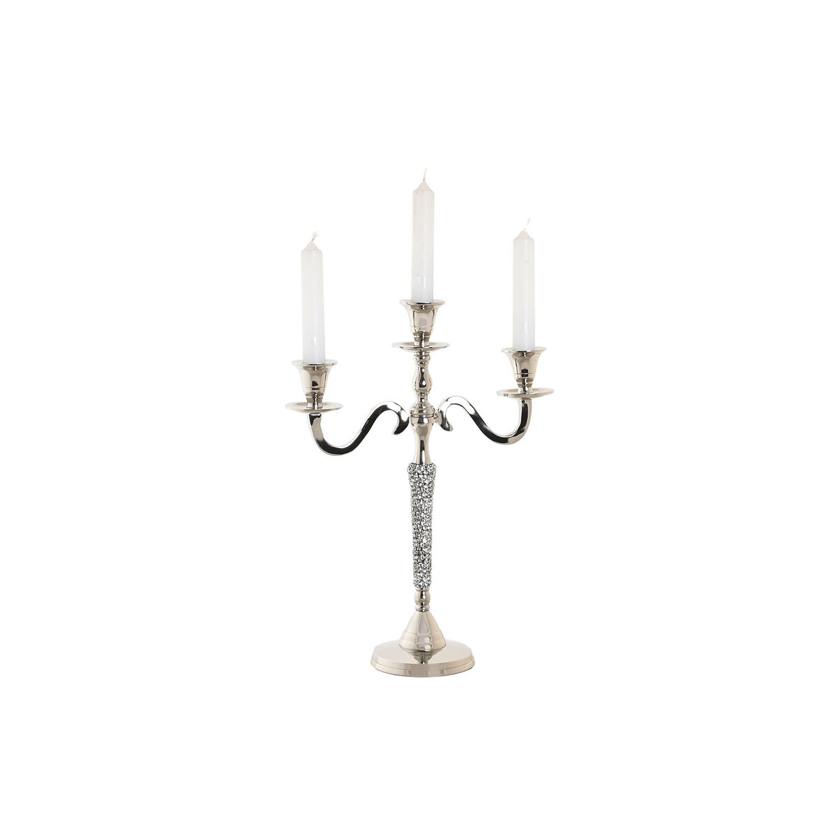 Kandelaber DKD Home Decor 26 x 10 x 35 cm Silvrig Aluminium - 2