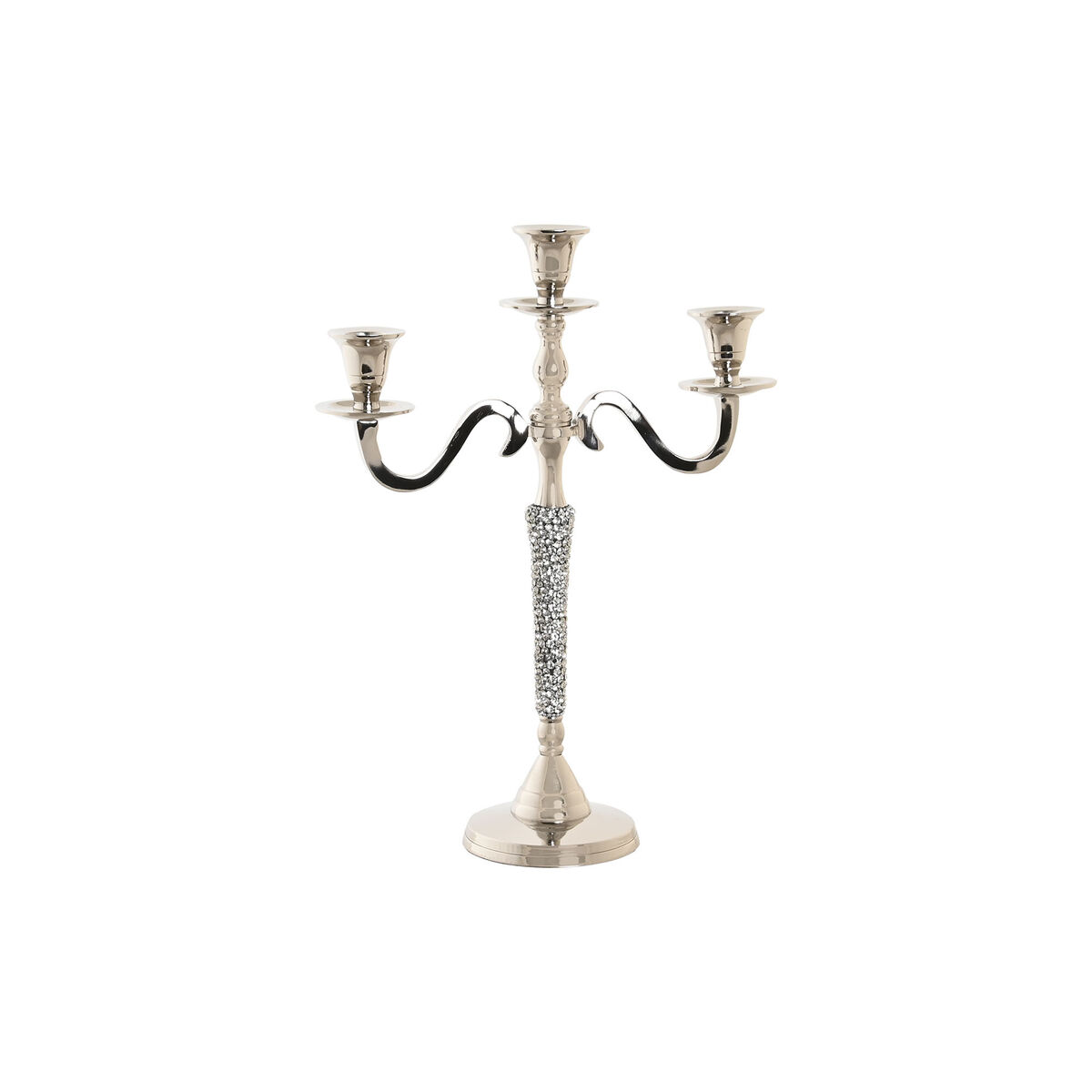Kandelaber DKD Home Decor 26 x 10 x 35 cm Silvrig Aluminium