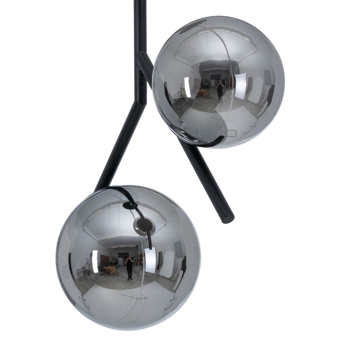 Taklampa 50 x 15 x 54 cm Glas Svart Metall - 7