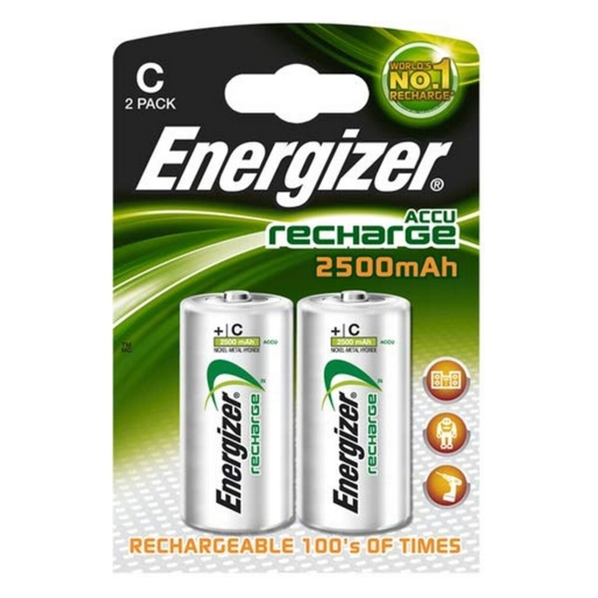 Laddningsbara Batterier Energizer ENGRCC2500 1,2 V C HR14 - 18