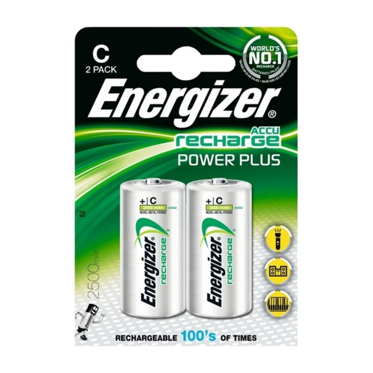Laddningsbara Batterier Energizer ENGRCC2500 1,2 V C HR14 - 12