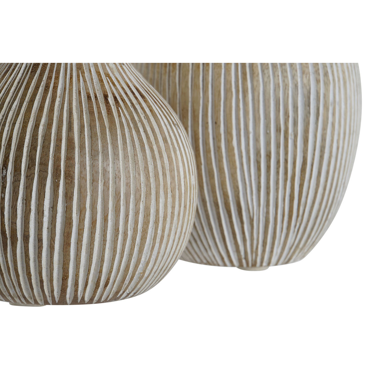 Prydnadsfigur Home ESPRIT Vit Frukt 12 x 12 x 23 cm (2 antal) - 3