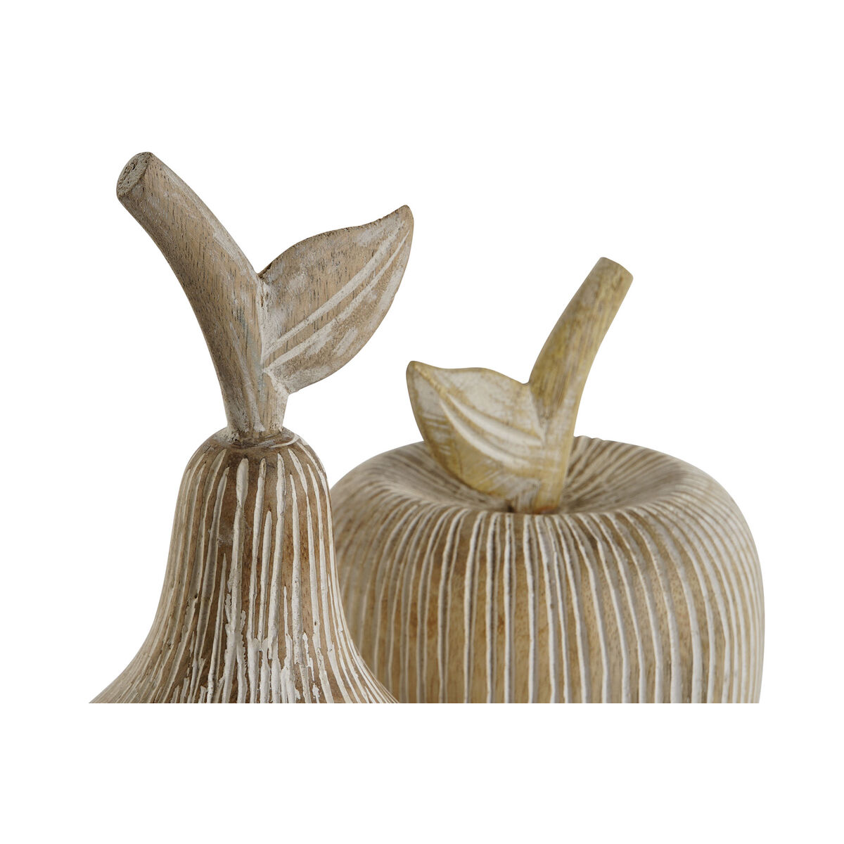 Prydnadsfigur Home ESPRIT Vit Frukt 12 x 12 x 23 cm (2 antal) - 2