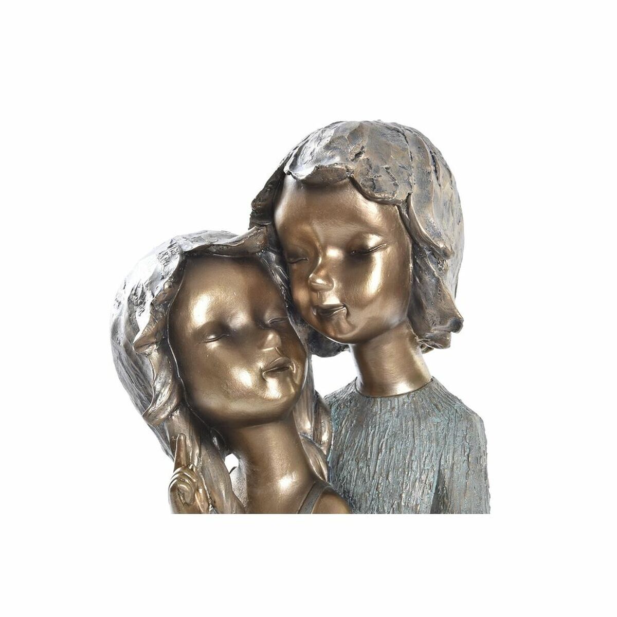 Prydnadsfigur DKD Home Decor 19 x 15 x 28 cm Röd Gyllene Turkos Pojkar (2 antal) - 6