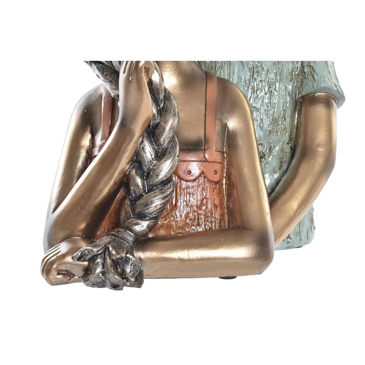 Prydnadsfigur DKD Home Decor 19 x 15 x 28 cm Röd Gyllene Turkos Pojkar (2 antal) - 9