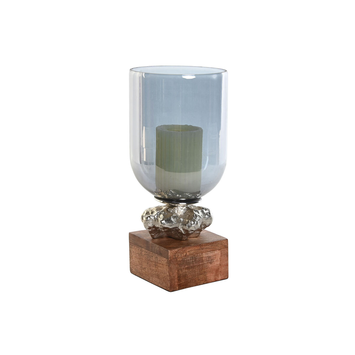 Ljusstakar DKD Home Decor 16,5 x 16,5 x 38,5 cm Glas Aluminium - 2