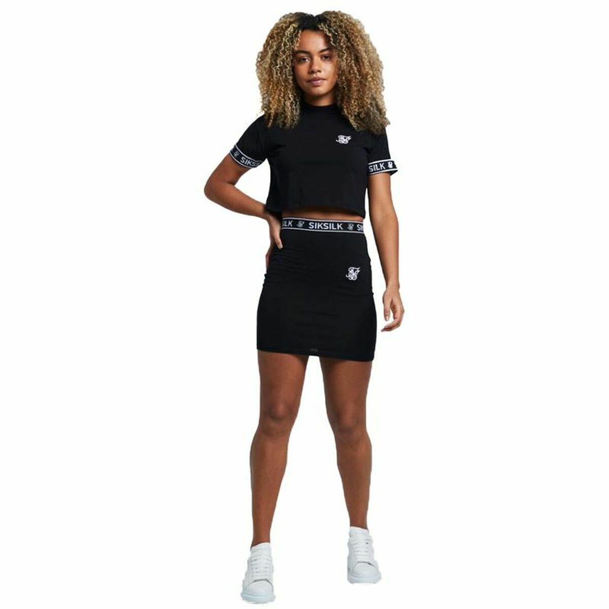 Tenniskjol SikSilk Elastic Svart (36) - 5