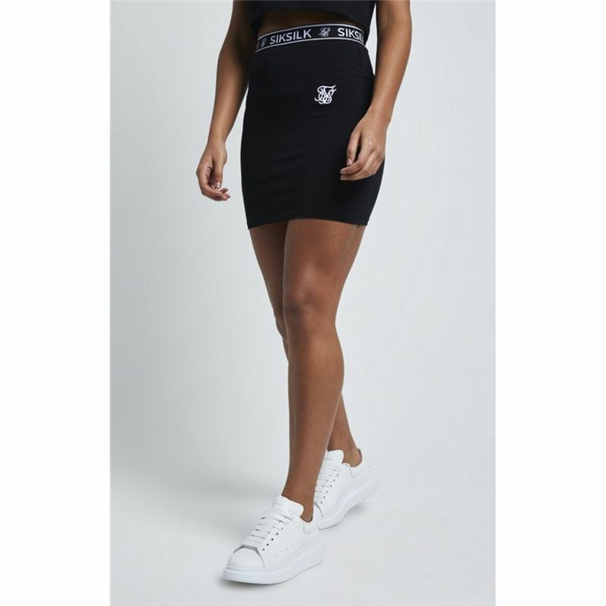 Tenniskjol SikSilk Elastic Svart (36) - 4