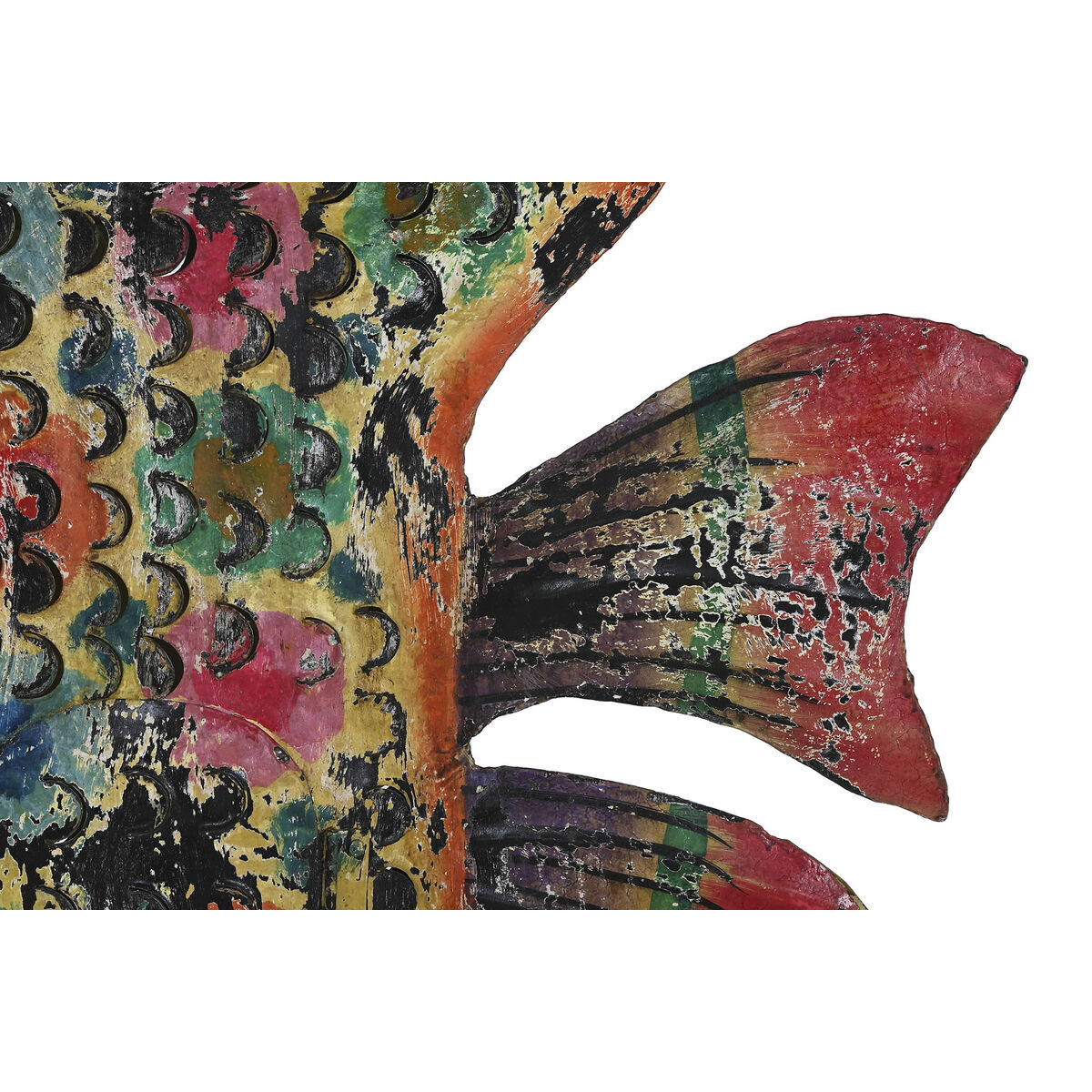 Prydnadsfigur Home ESPRIT Multicolour Fisk 80 X 12 X 60 cm - 3