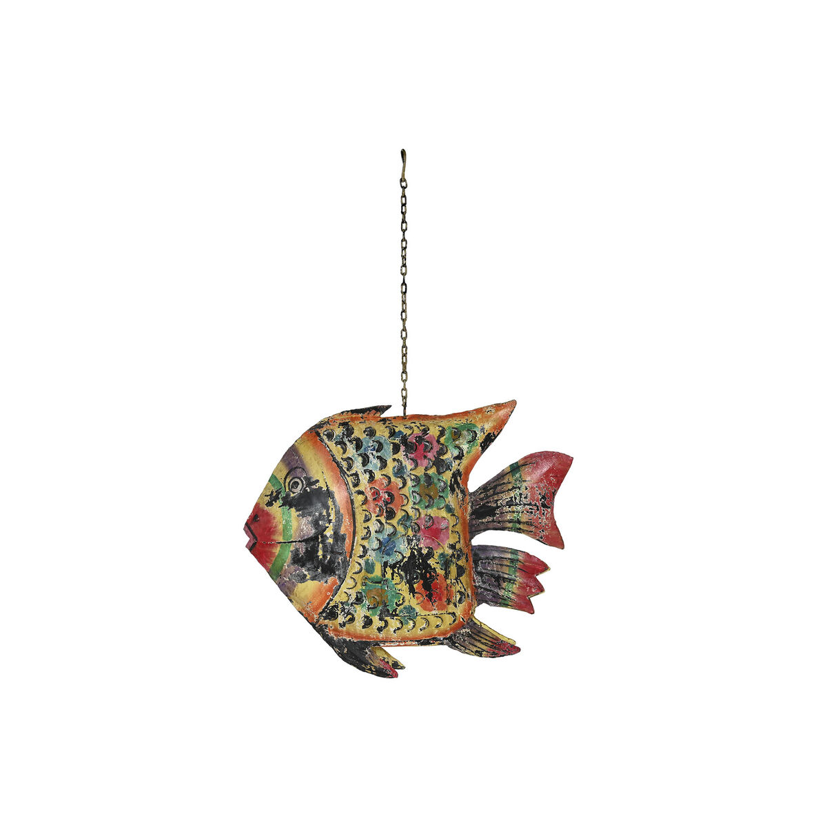 Prydnadsfigur Home ESPRIT Multicolour Fisk 80 X 12 X 60 cm