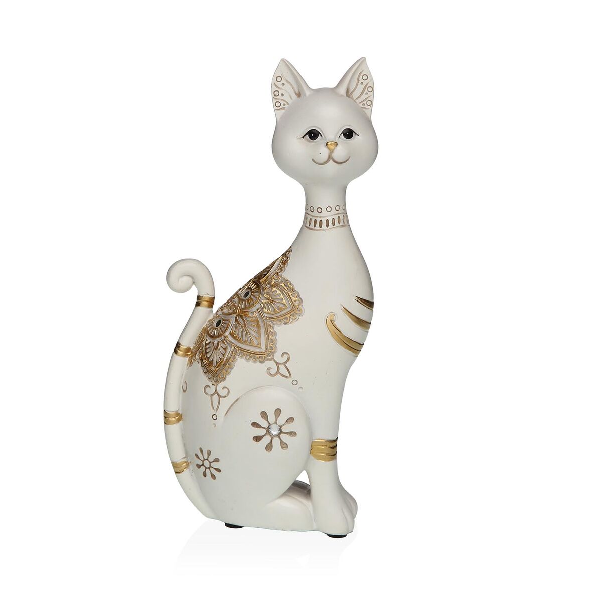 Prydnadsfigur Versa Vit Katt 5,5 X 24 X 10,5 CM