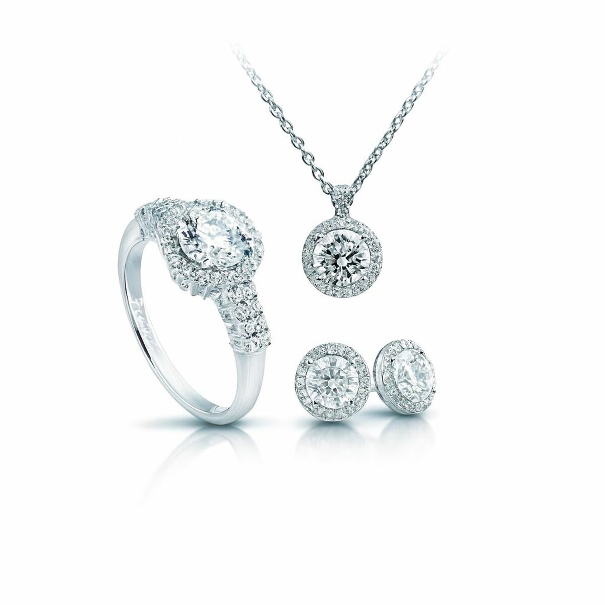 Halsband och matchande örhängesset Diamonfire 1312691902165 Ring