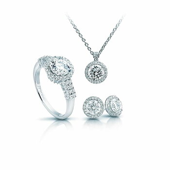 Halsband och matchande örhängesset Diamonfire 1312691902165 Ring