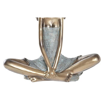 Prydnadsfigur DKD Home Decor Röd Turkos Gyllene Kvinna 24 x 11 x 27 cm (2 antal)
