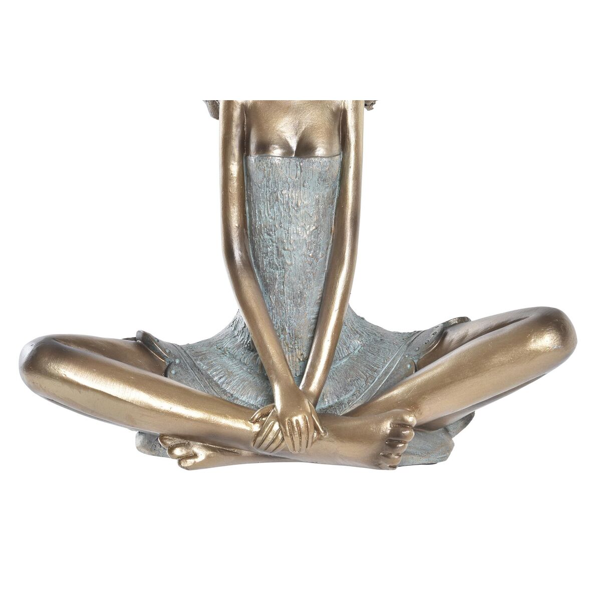 Prydnadsfigur DKD Home Decor Röd Turkos Gyllene Kvinna 24 x 11 x 27 cm (2 antal) - 5