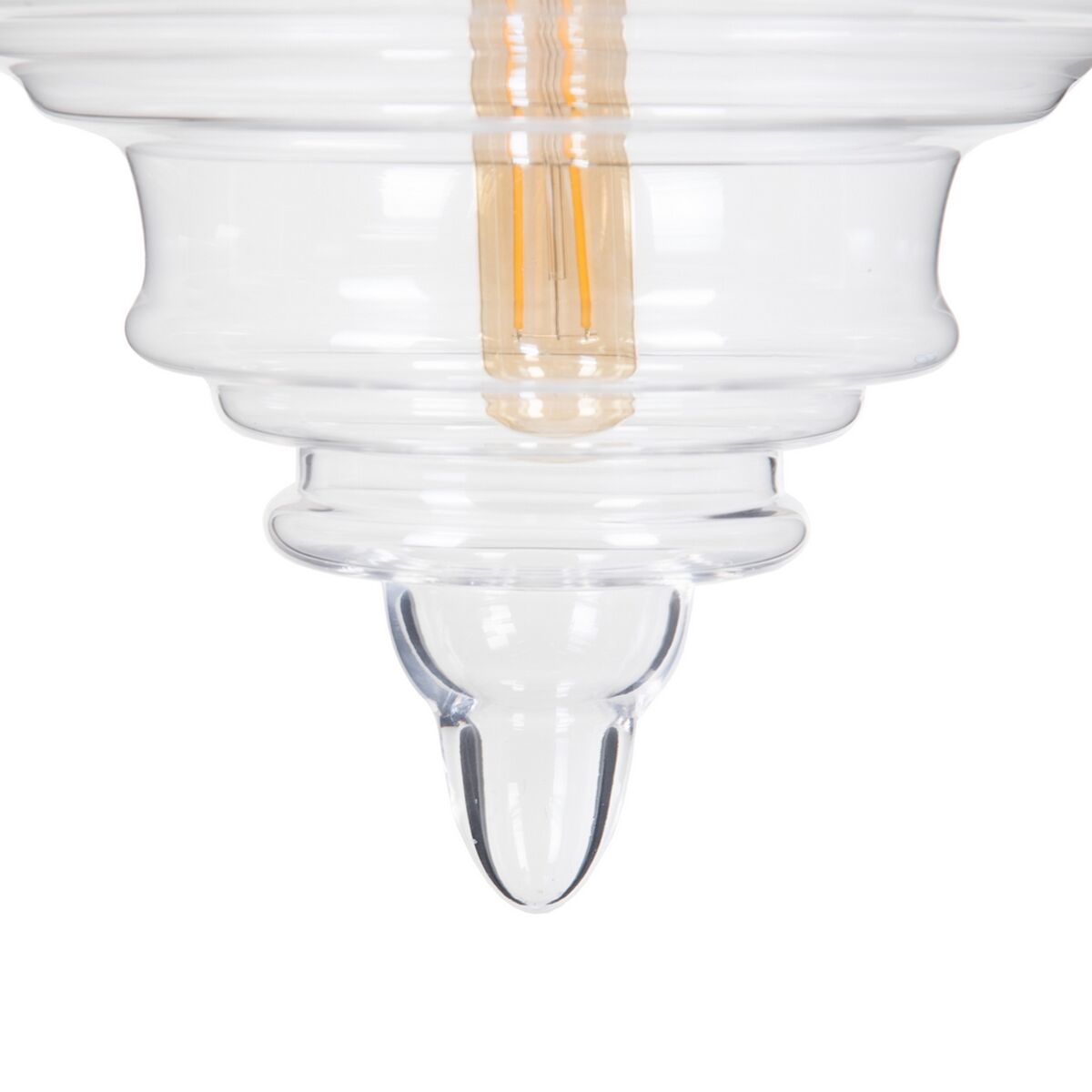 Taklampa Silvrig Metall Glas 40 W 220-240 V 28 x 28 x 36 cm Modern - 5