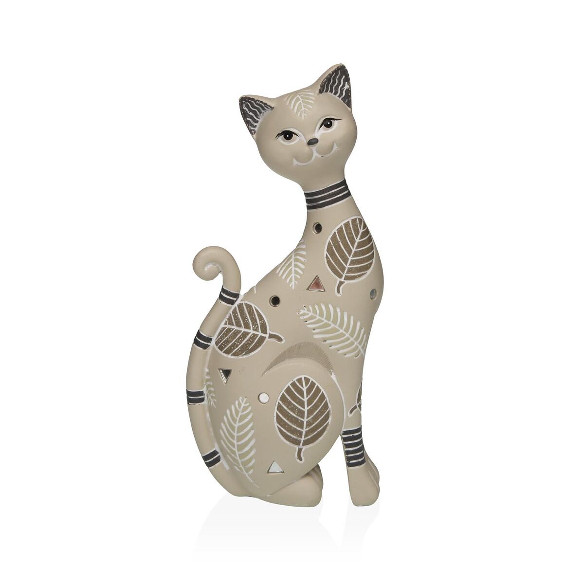 Prydnadsfigur Versa Beige Katt 5 X 22,5 X 10,5 CM