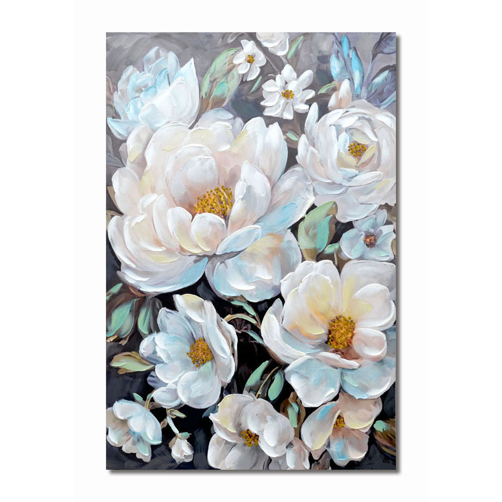 Tavla DKD Home Decor Virágok 80 x 3 x 120 cm Romantisk (2 antal) - 2
