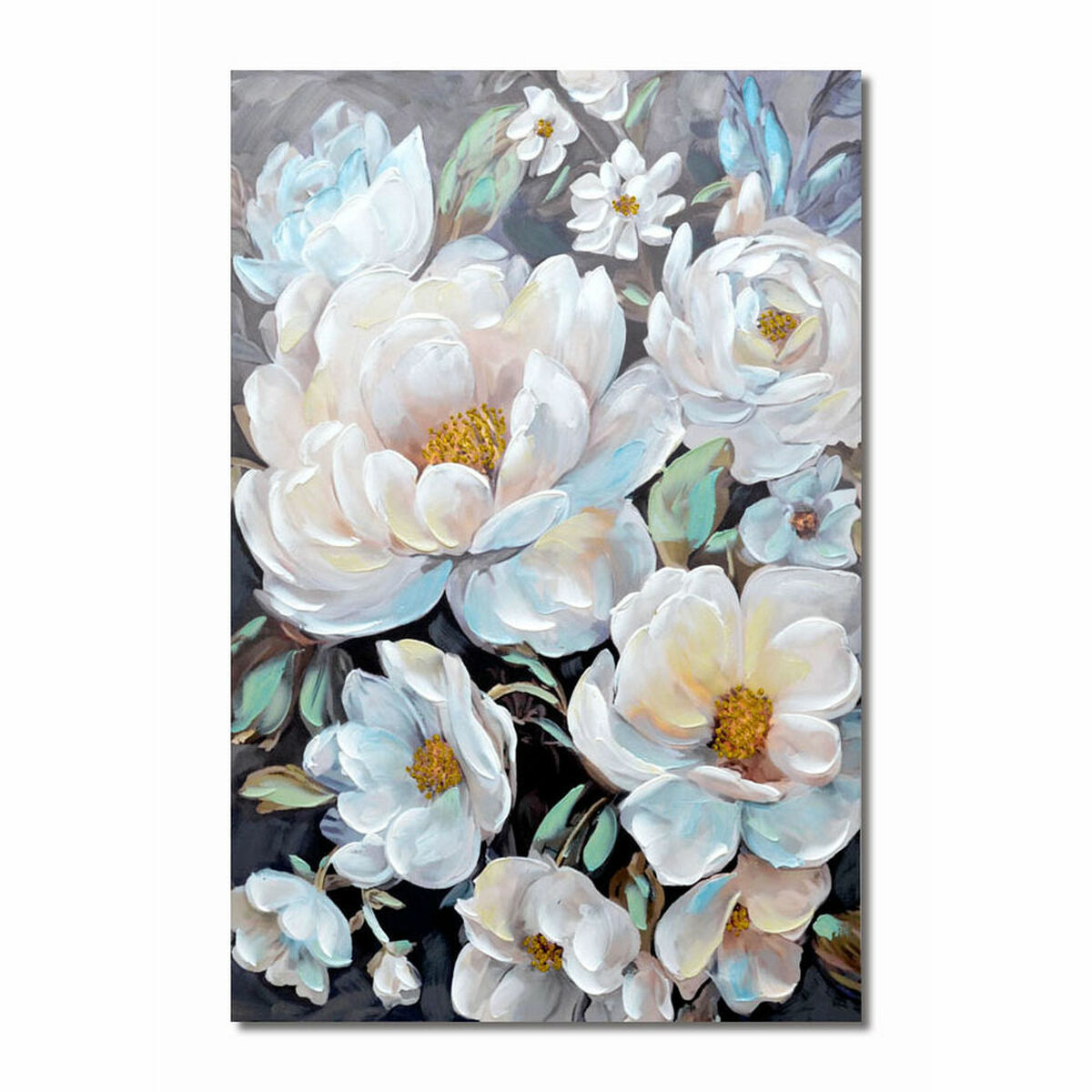 Tavla DKD Home Decor Virágok 80 x 3 x 120 cm Romantisk (2 antal) - 4