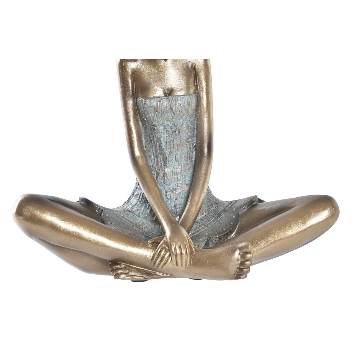Prydnadsfigur DKD Home Decor Röd Turkos Gyllene Kvinna 20 x 9 x 23 cm (2 antal) - 5