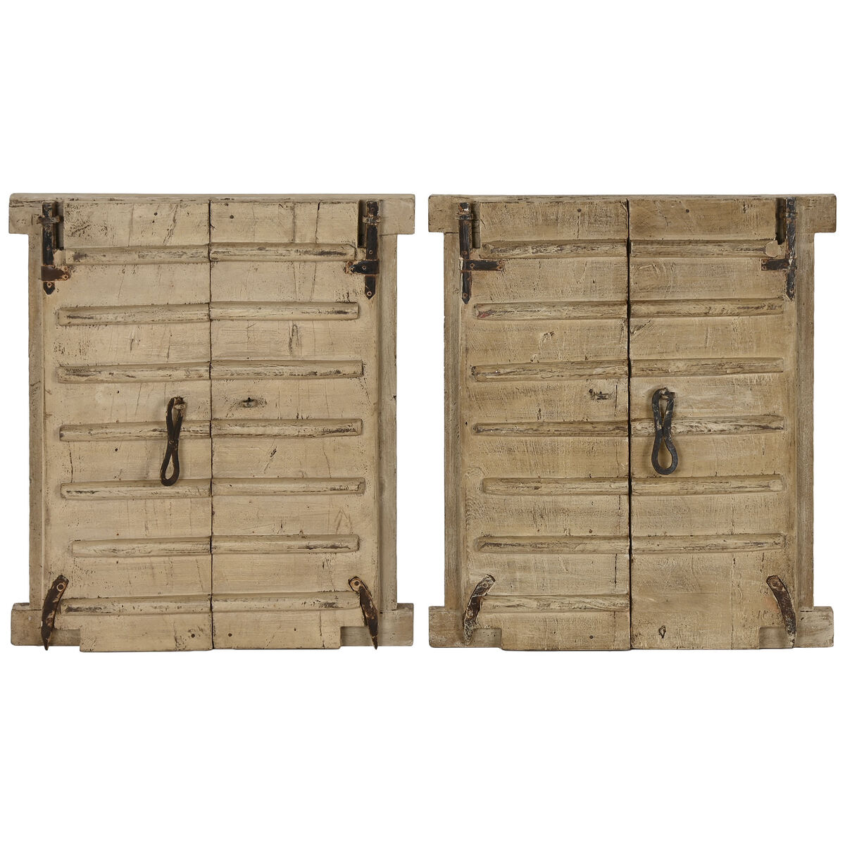Väggdekoration Home ESPRIT Beige Naturell Fönster 45 X 5 X 51 cm - 2