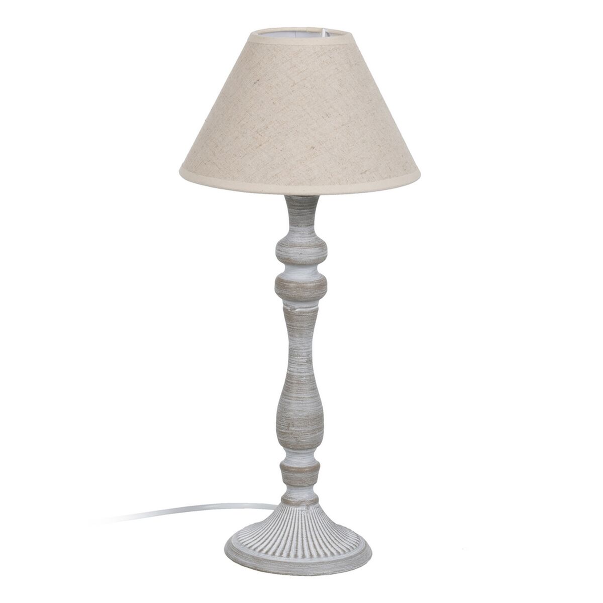 Bordslampa Beige Grå 60 W 220-240 V 23 x 23 x 49 cm
