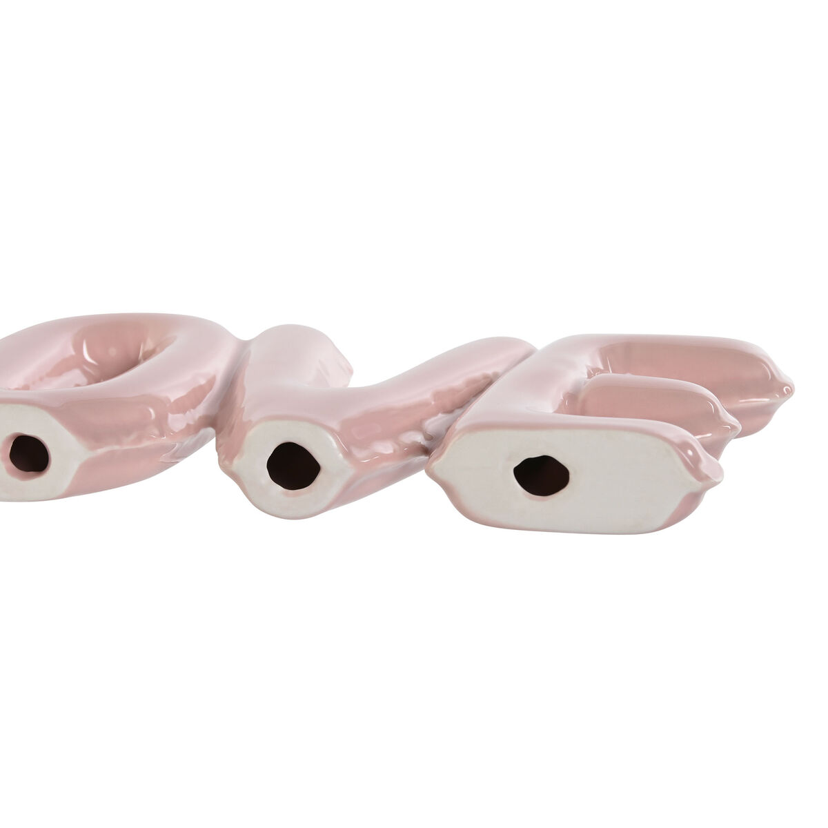 Prydnadsfigur Home ESPRIT LOVE Gul Rosa Barn 24 X 2,5 X 10 cm (2 antal) - 3