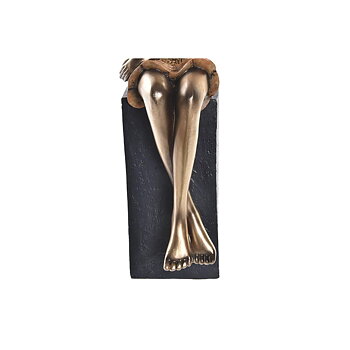 Prydnadsfigur DKD Home Decor 9 x 10 x 35 cm Kvinna Röd Gyllene Turkos (2 antal)