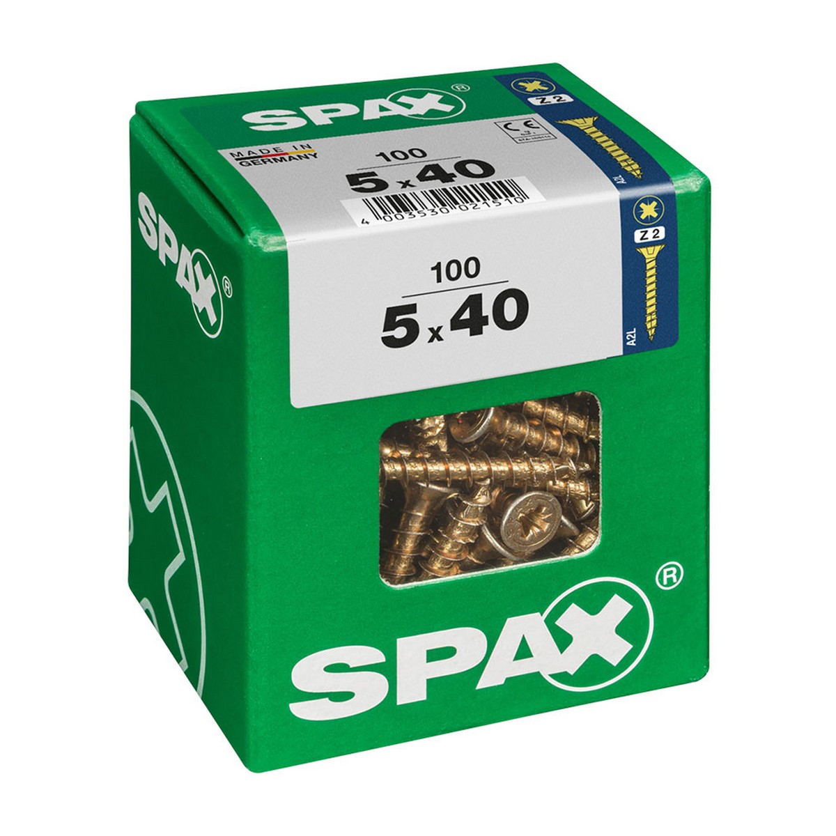 Låda med skruvar SPAX Yellox Trä Platt huvud 100 Delar (5 x 40 mm) - 4