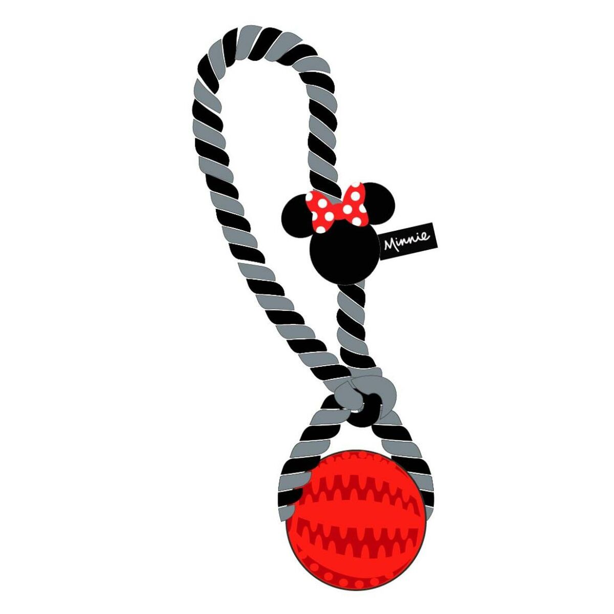 Hundleksak Minnie Mouse Röd Polyester Bomull TPR 10 x 30 x 7 cm 7 x 30 x 10 cm - 2