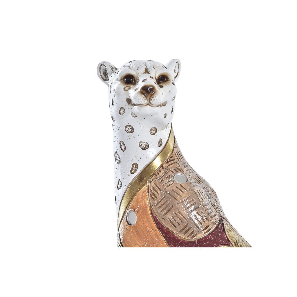 Prydnadsfigur DKD Home Decor Vit Orange Leopard Kolonial 15 x 8 x 25 cm (12 antal) - 3