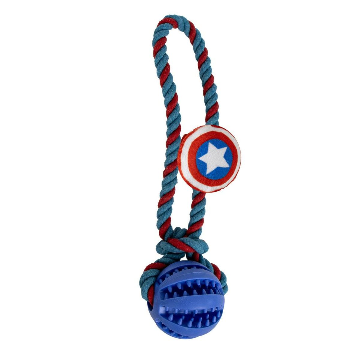 Hundleksak The Avengers Blå Polyester Bomull TPR 10 x 30 x 7 cm 7 x 30 x 10 cm