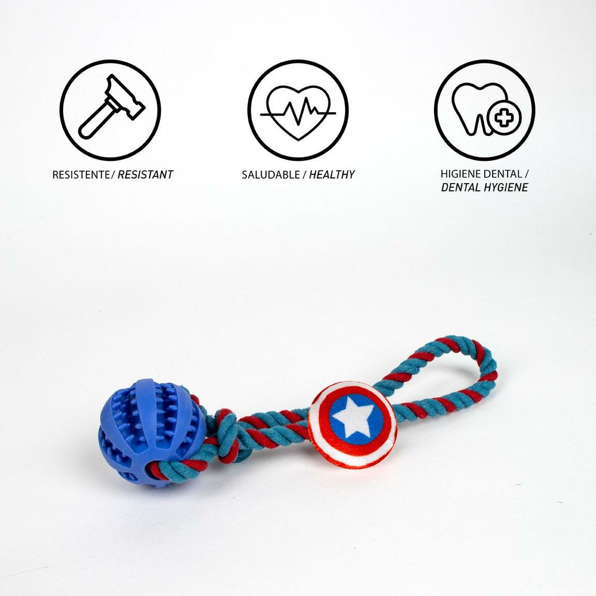 Hundleksak The Avengers Blå Polyester Bomull TPR 10 x 30 x 7 cm 7 x 30 x 10 cm - 4