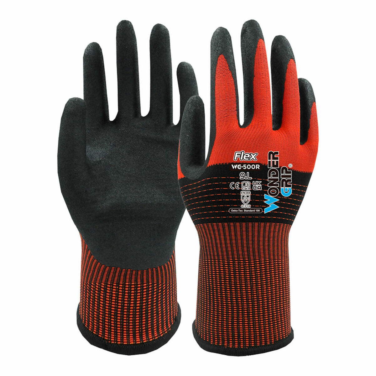 Arbetshandskar Wonder Grip Röd Nitril