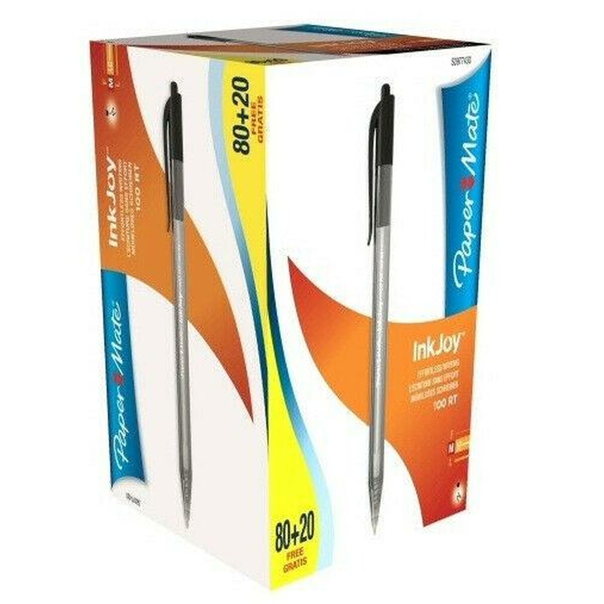 Penna Paper Mate Inkjoy 100 Indragbar Svart 1 mm (100 Delar) - 6