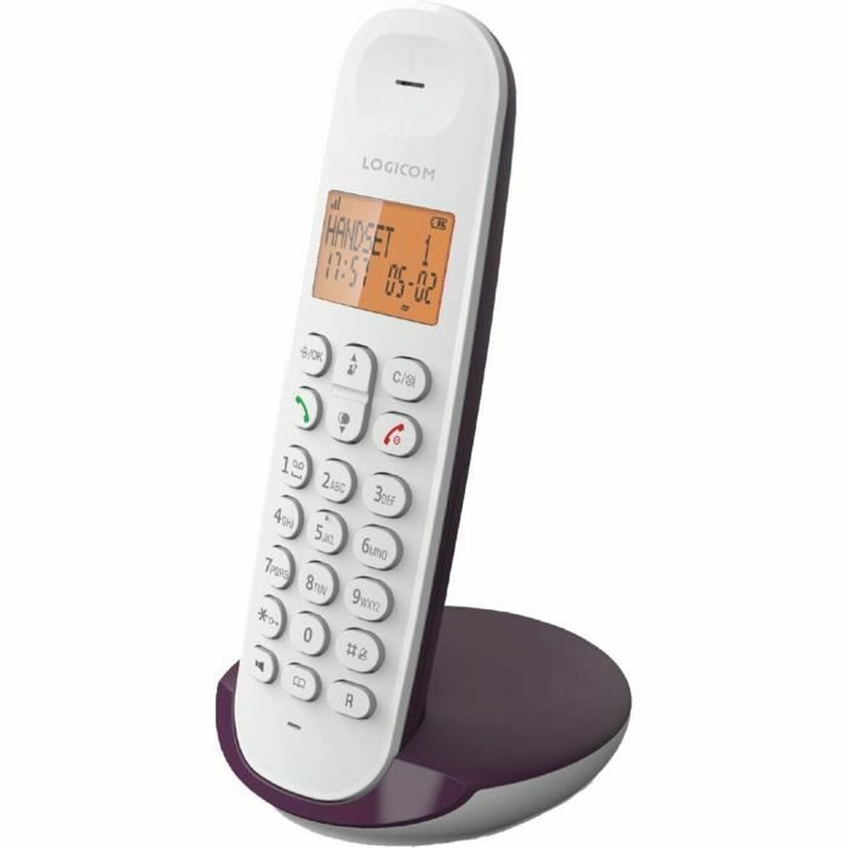 Markkabeltelefon Logicom DECT ILOA 150 SOLO Aubergine - 6