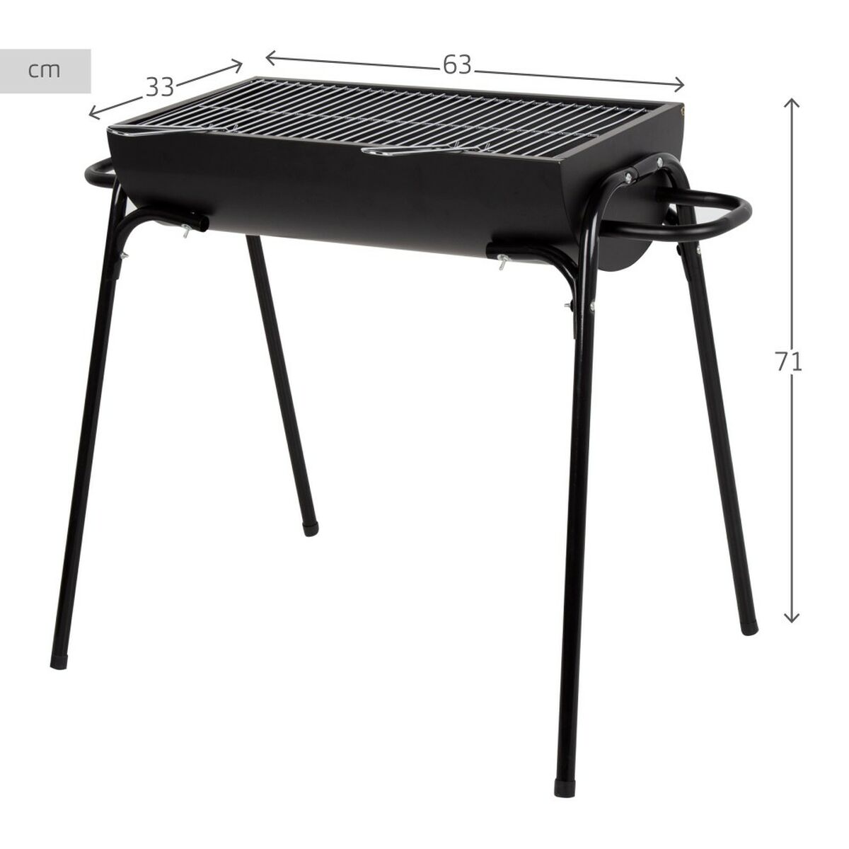 Bärbar Grill Aktive Metall Rostfritt stål 91 x 71 x 33 cm - 4
