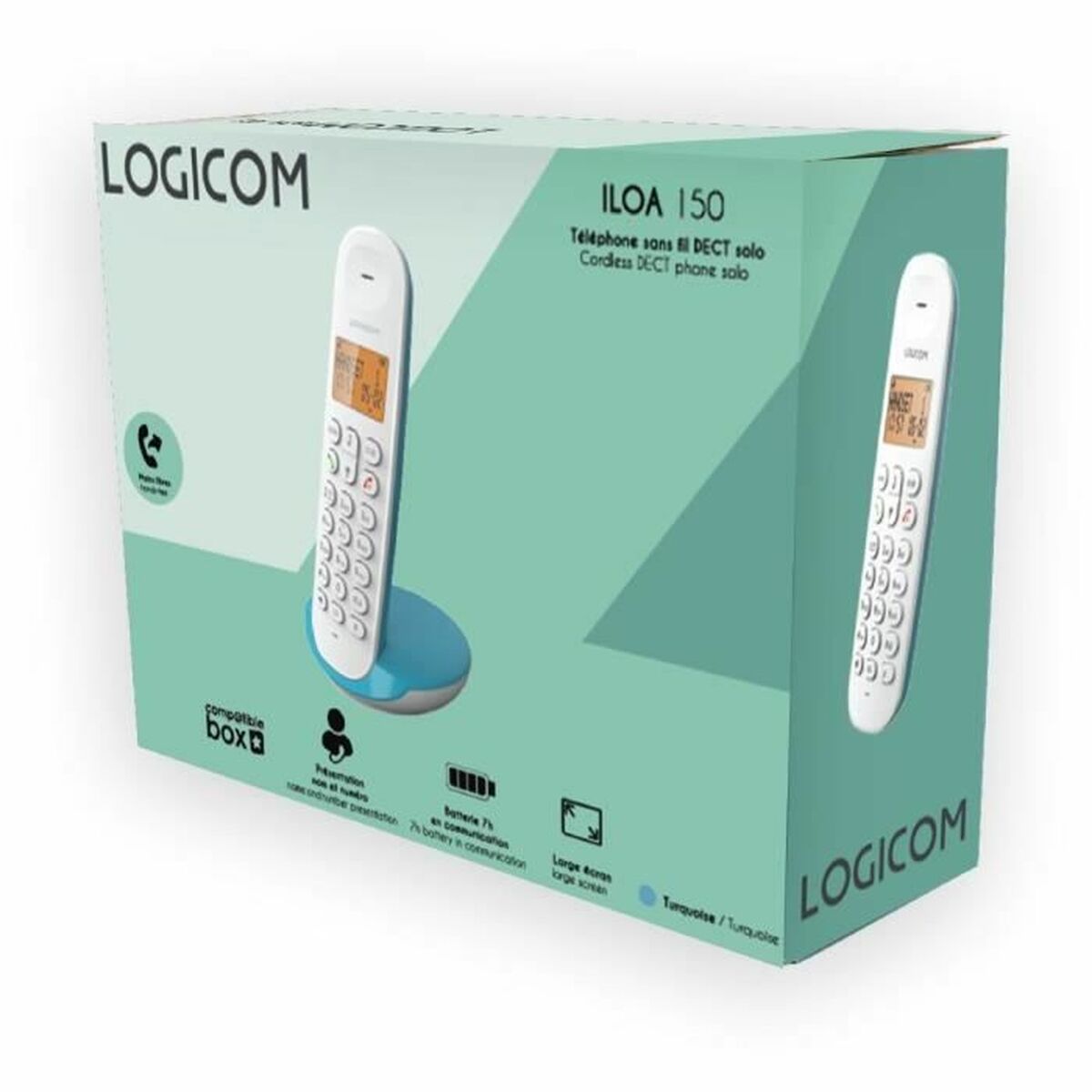 Markkabeltelefon Logicom DECT ILOA 150 SOLO Turkos - 2