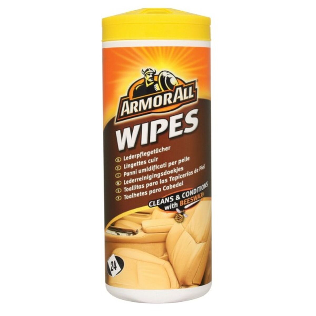 Våtservetter för rengöring av läder Armor All Wipes Läder 24 Delar - 2