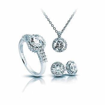 Halsband och matchande örhängesset Diamonfire 1312691916160 Ring