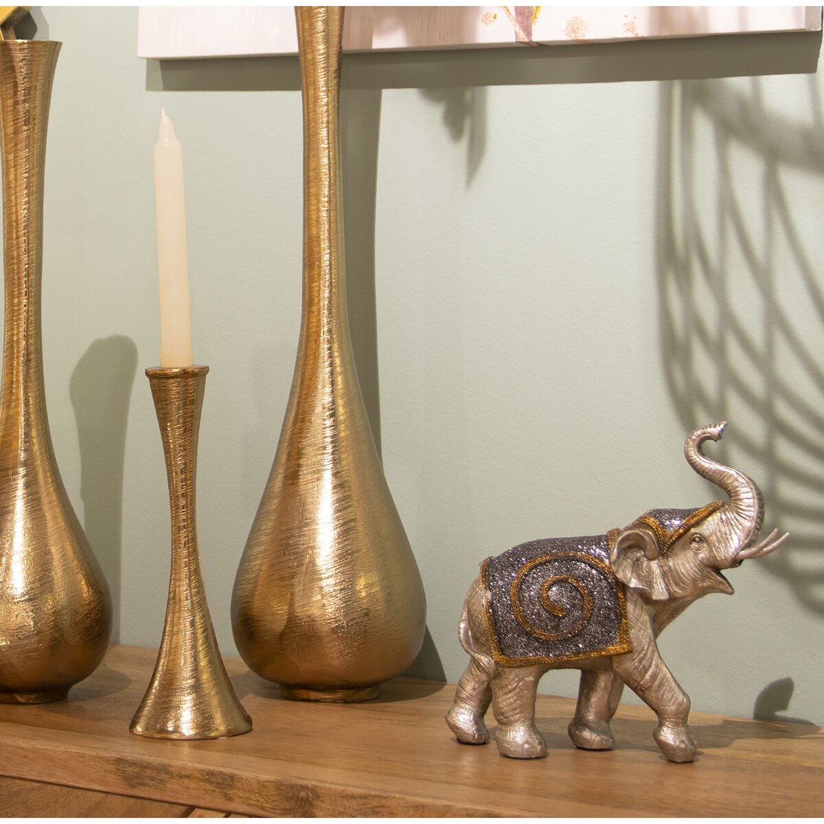 Prydnadsfigur Alexandra House Living Silvrig Elefant - 4