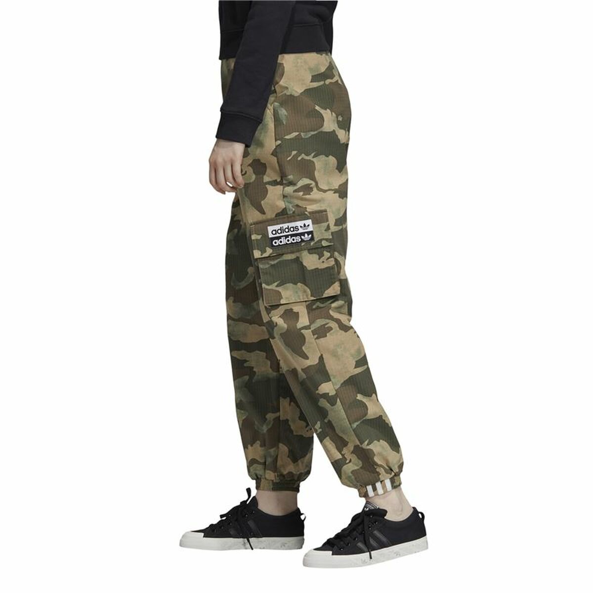 Nederdel träningsoverall för vuxna Adidas Originals Camo Kvinna Mörkgrön - 3