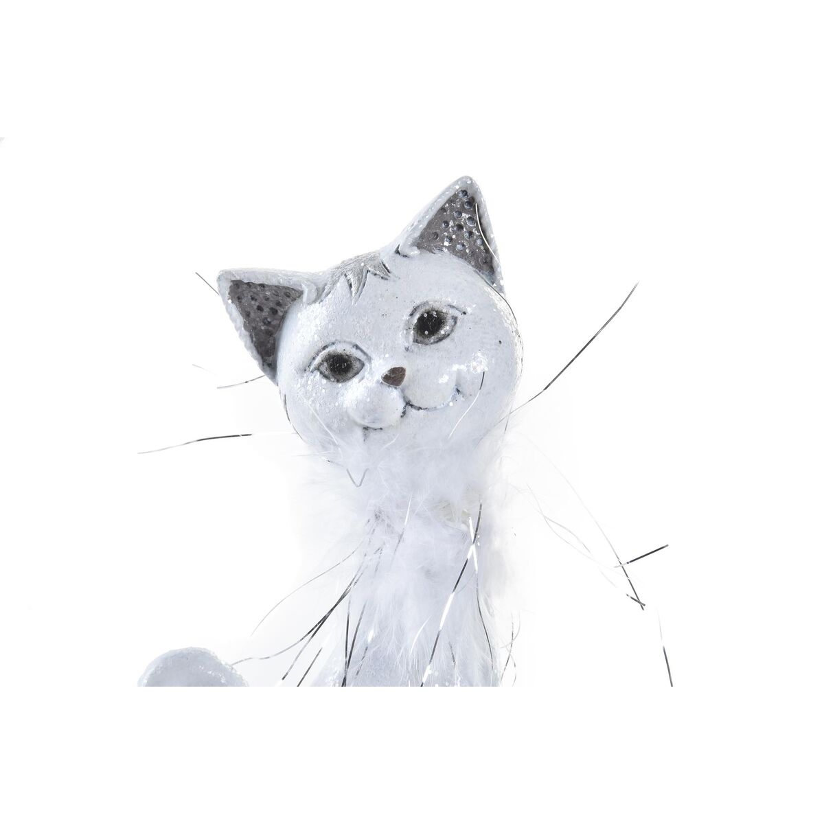 Prydnadsfigur DKD Home Decor Vit Katt Romantisk 30 x 40 cm 9 x 9 x 24 cm - 6