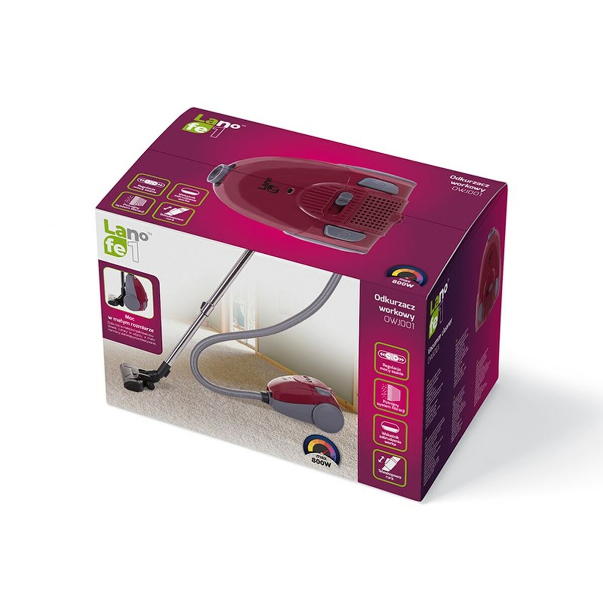 Dammsugare Lafe OWJ001 Bordeaux 800 W - 6