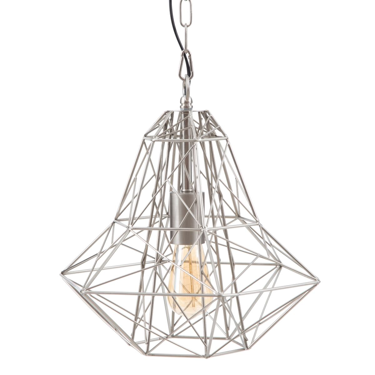 Taklampa 30 x 30 x 36 cm Metall Silver