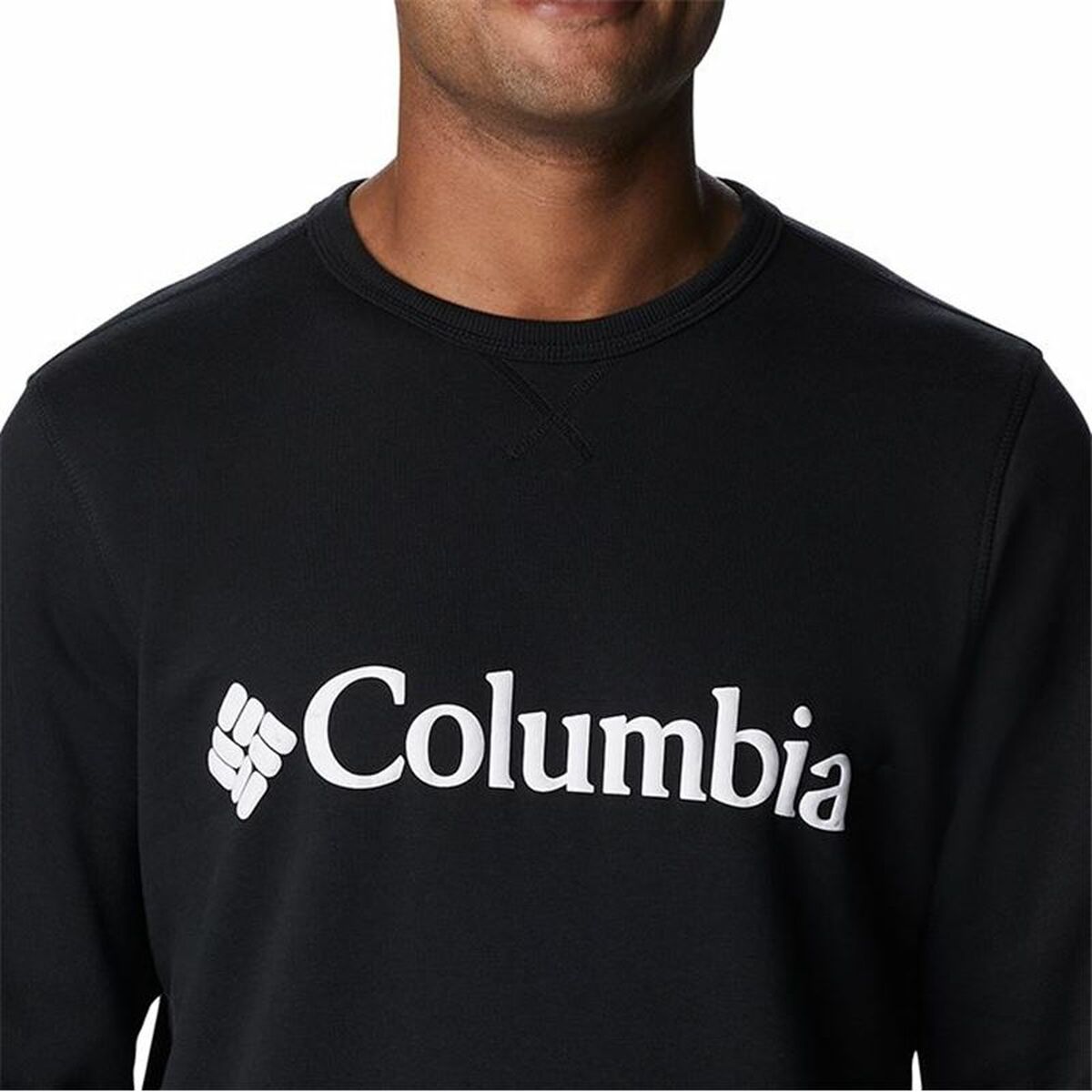 Tröja utan huva Herr Columbia Logo Fleece Crew Svart - 2